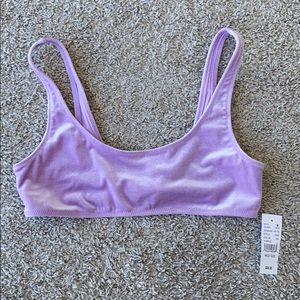 NWT pacsun purple velvet swim top